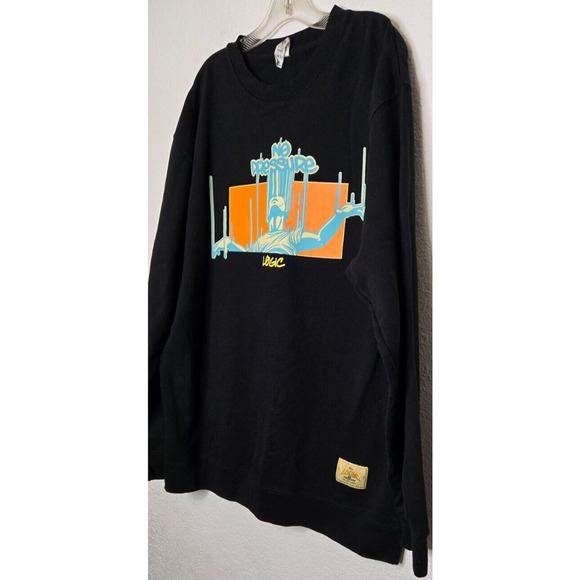 Logic No Pressure Sweatshirt Men 2XL Black Long Sleeve Crewneck Tour Concert Rap - Picture 2 of 10